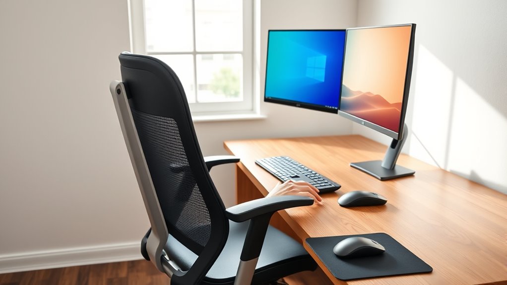 proper ergonomic workspace setup