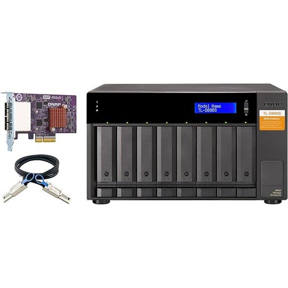 QNAP TL-D800S 8-Bay SATA JBOD Enclosure with PCIe Card
