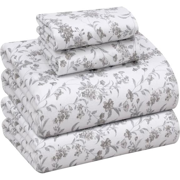 RUVANTI Queen Flannel Sheet Set 100% Cotton