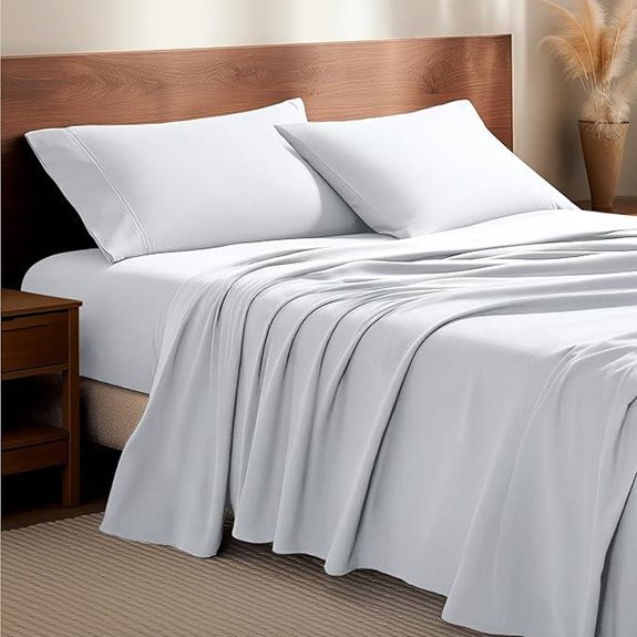 Bare Home Flannel Sheet Set Queen White