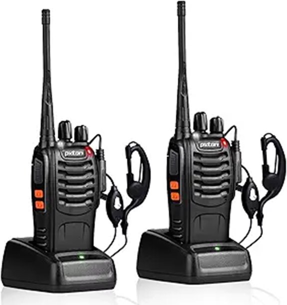 Pxton Rechargeable Long Range Walkie Talkies (2 Pack)