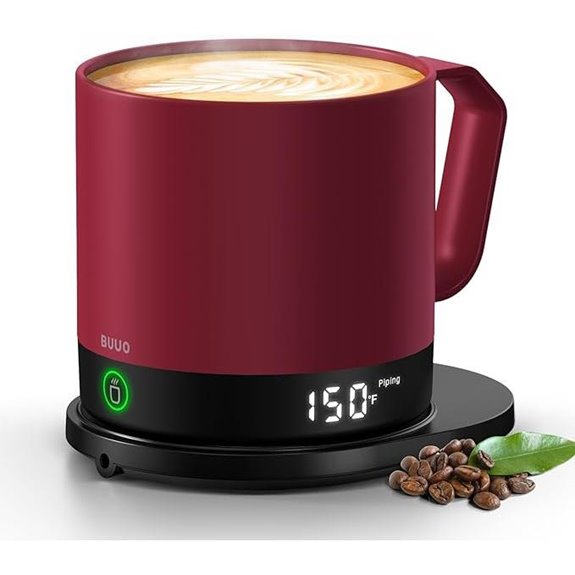 Self-Heating Coffee Mug with LED Display (Red)