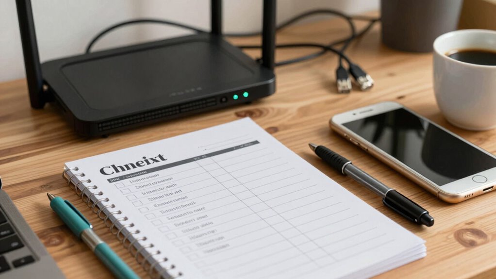 router modem troubleshooting checklist