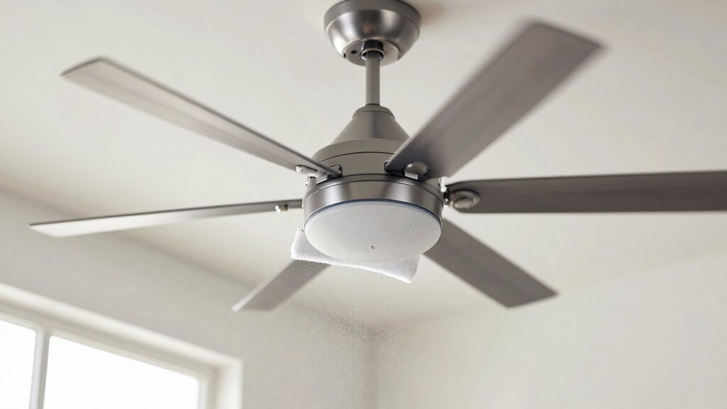 safe ceiling fan cleaning