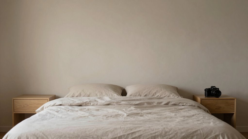 serene bedroom with organized nightstands