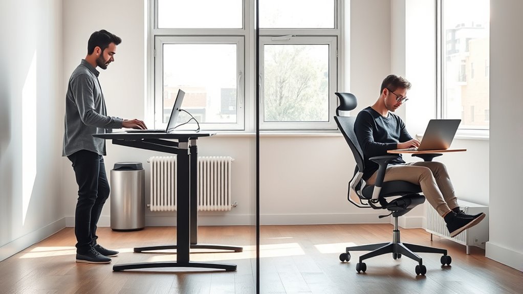 sitting vs standing work styles