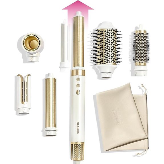 GLAMUP 6-in-1 Hot Air Styler & Travel Gift Set