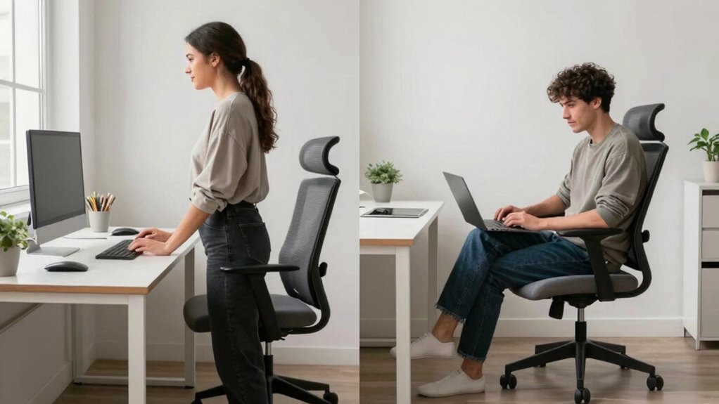 standing versus sitting work