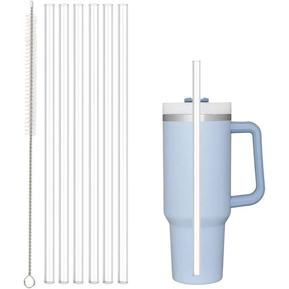 Replacement Stanley Cup Straws (6 Pack) with Brush