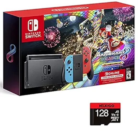 Nintendo Switch Mario Kart 8 Deluxe Bundle with 128GB MicroSD