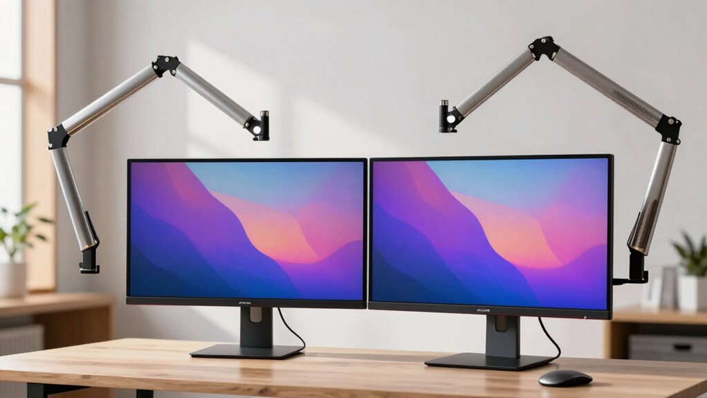top dual monitor mounts