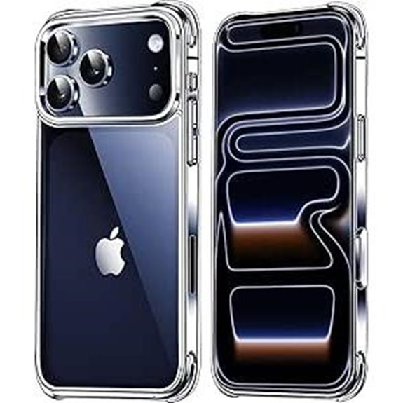 Mkeke Clear iPhone 17 Pro Max Case with Drop Protection
