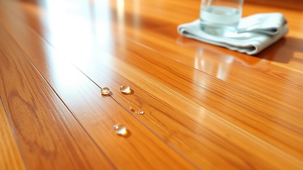 use damp mop avoid puddles