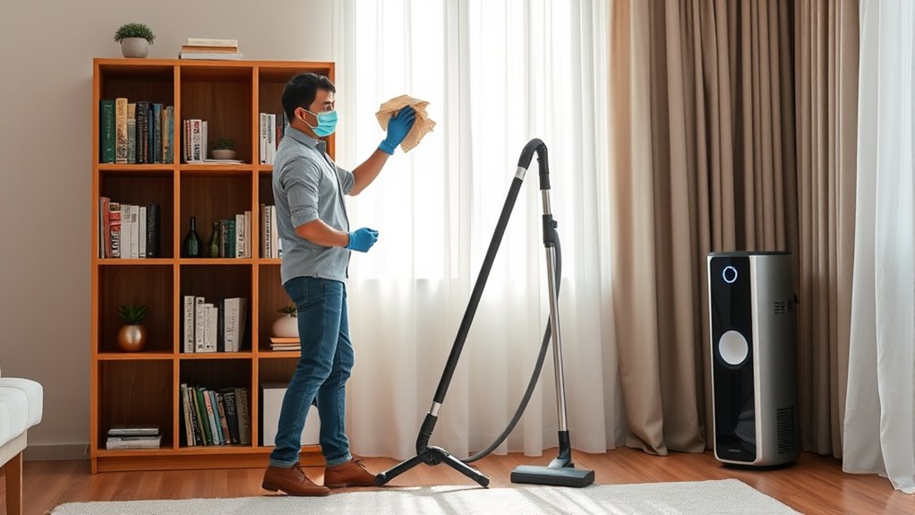 vacuum and purify air