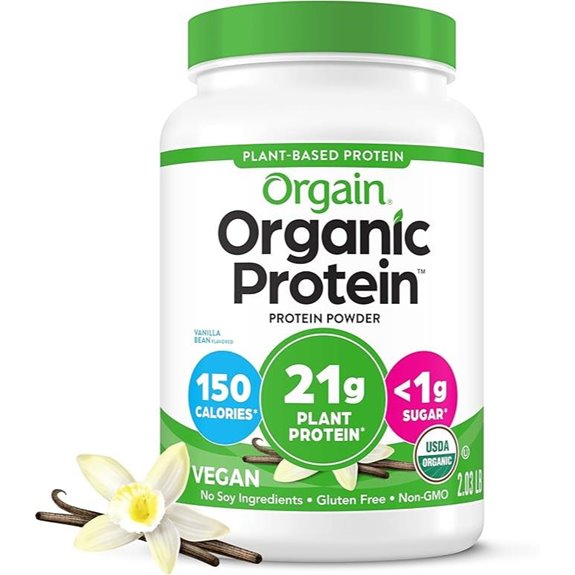 Orgain Vegan Protein Powder Vanilla Bean (2.03 lb)
