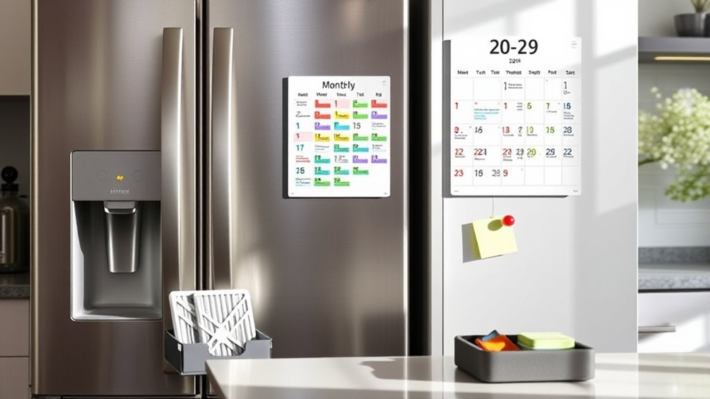 visual cues reinforce filter schedule