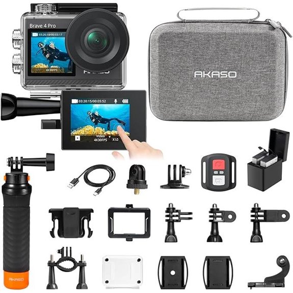 AKASO Brave 4 Pro Action Camera Waterproof Bundle