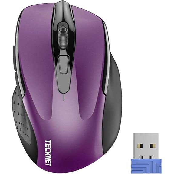 TECKNET Wireless Ergonomic Mouse with 6 Buttons