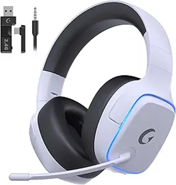 Wireless Gaming Headset for PS5 PC Switch 70H Battery