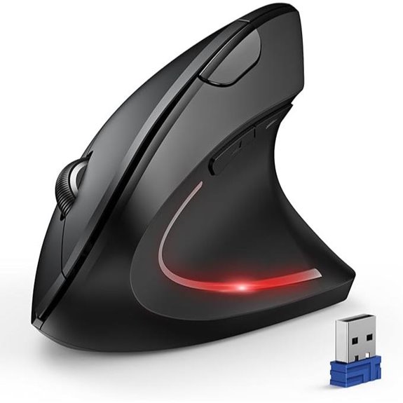 TECKNET Wireless Vertical Ergonomic Mouse with Bluetooth