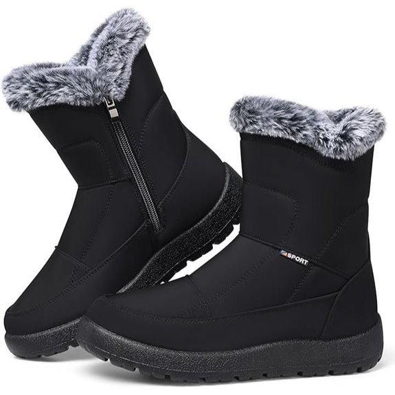SHIBEVER Women's Waterproof Fur-Lined Snow Boots