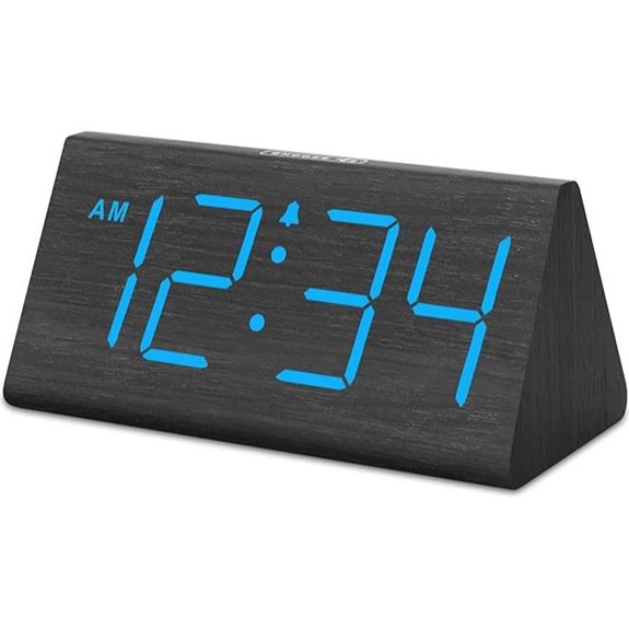 DreamSky Wooden Digital Alarm Clock with USB and Loud Alarm
