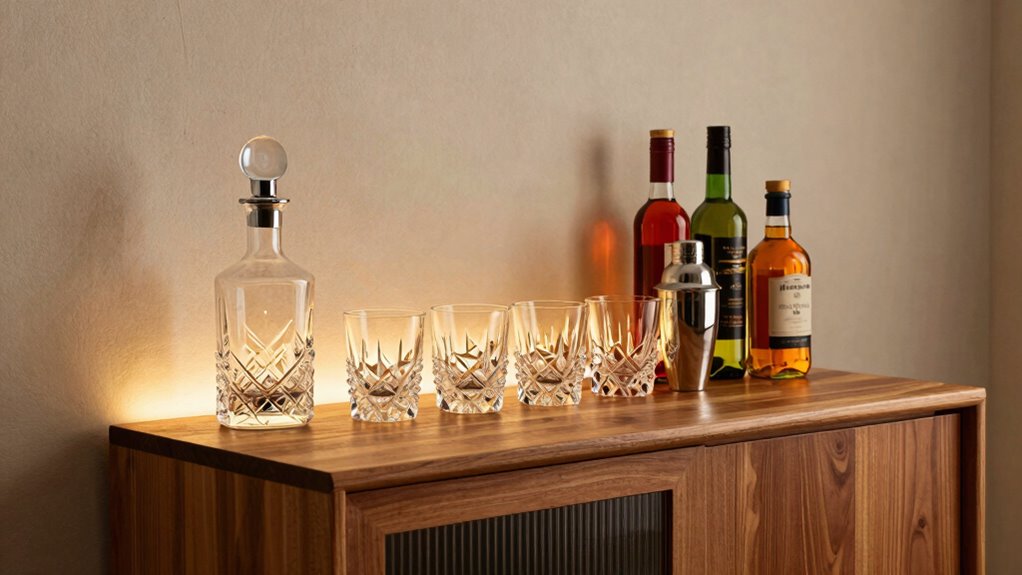 compact home bar arrangement