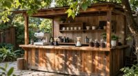 creating an outdoor coffee station