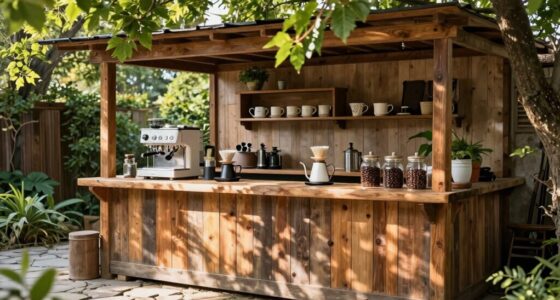 creating an outdoor coffee station