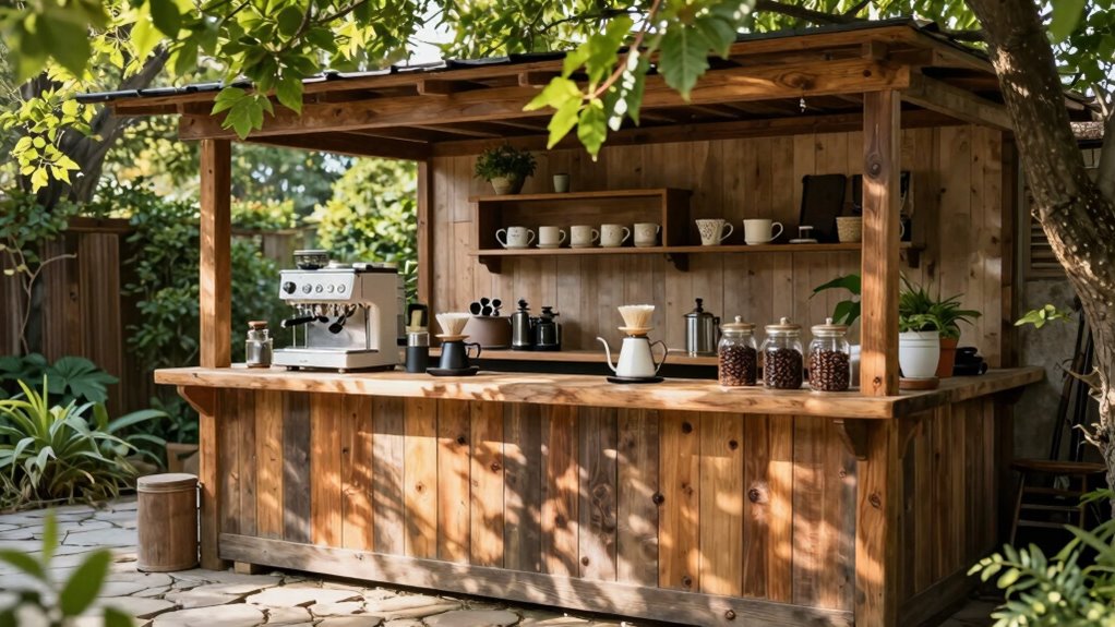 creating an outdoor coffee station