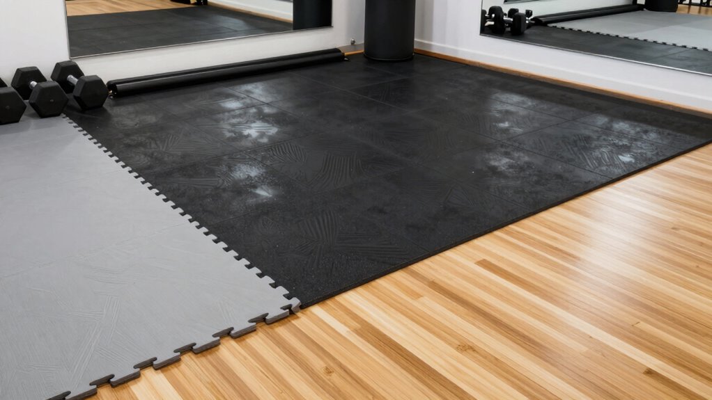 durable shock absorbing workout flooring