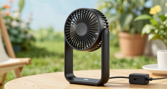 rechargeable portable fan features