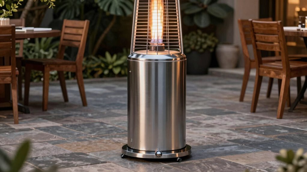 safe outdoor heater placement