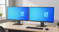 spacious dual monitor setup