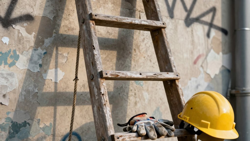 unsafe ladder usage habits