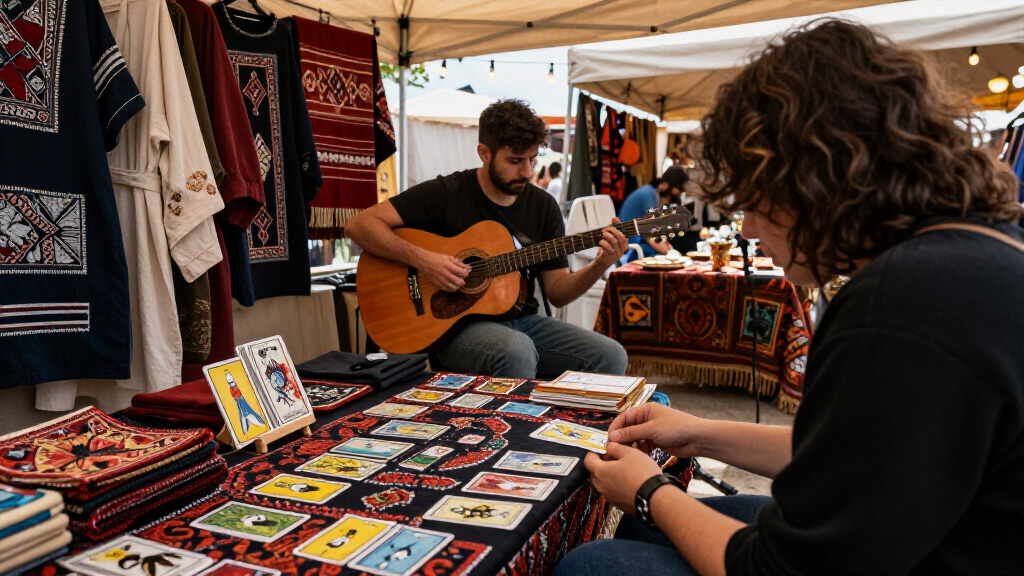 Tarot Readings, Embroidery And Live Music Alongside The Racks At This Vintage Market